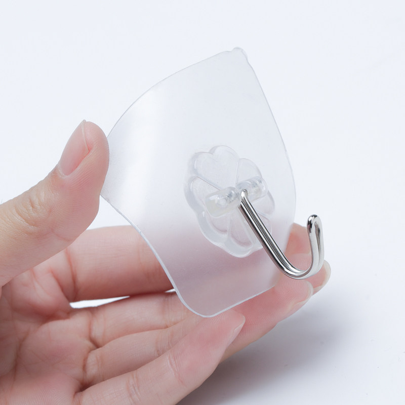 挂钩强力黏胶透明强粘化妆室瓷砖墙壁挂沾免打孔黏贴自粘黏钩承重