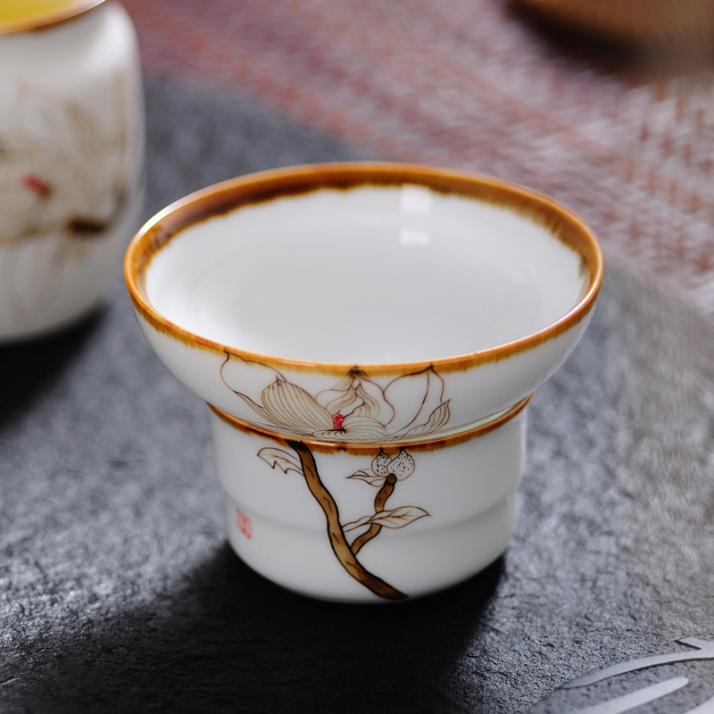 Variable hand - made ceramic creative) kung fu tea tea fight Japanese tea tea tea filter filter