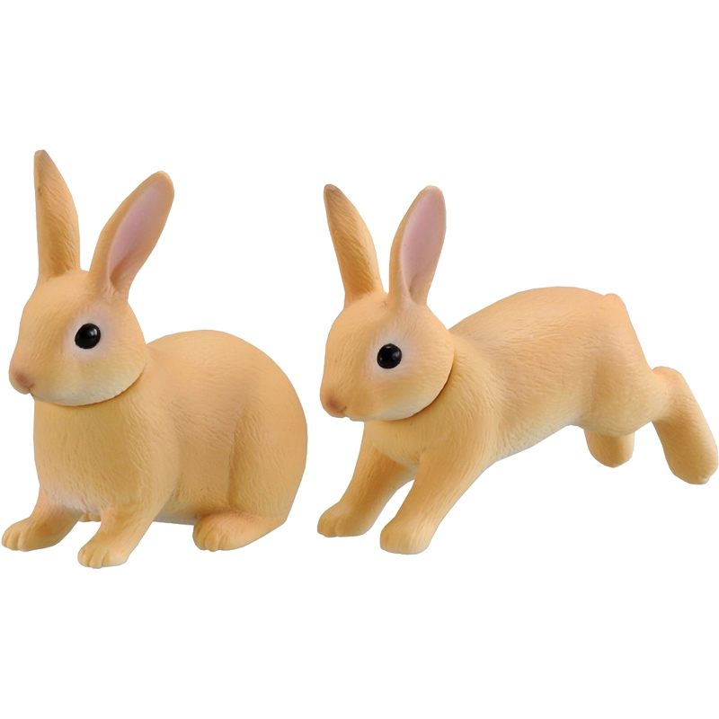 tomy多美安利亚动物模型仿真儿童认知野生动物小野兔子玩具488026