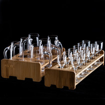 Two two-point wine vessel White wine cup Household one cup one pot high-legged white wine cup set Chinese small wine cup Spirits cup