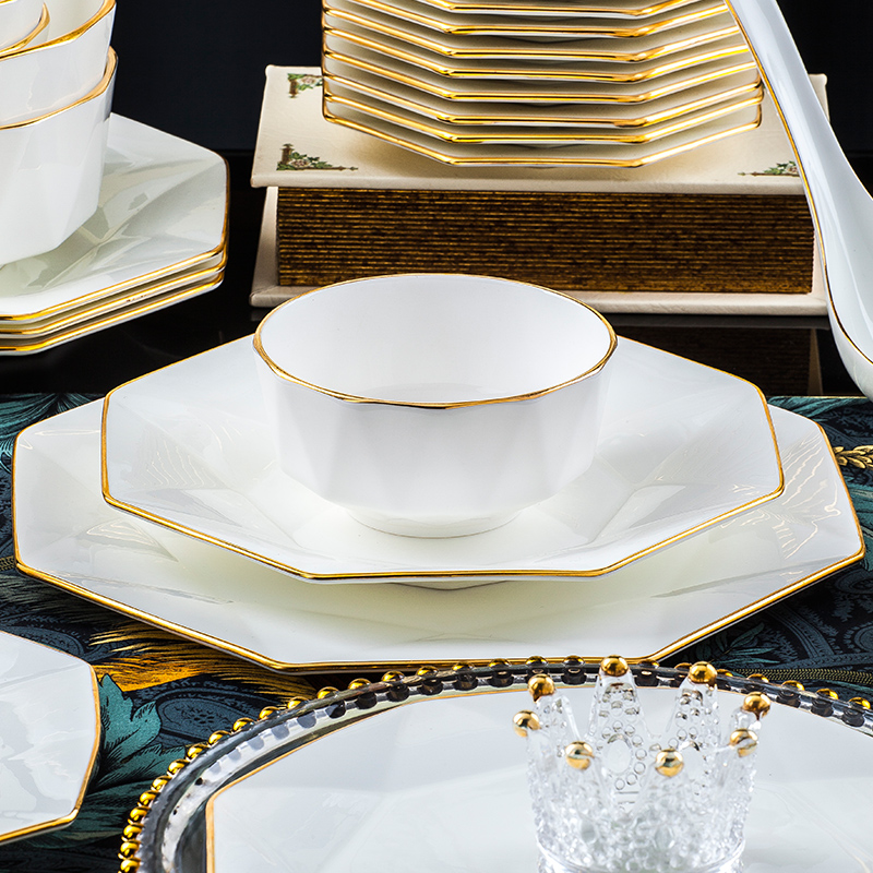 The dishes suit household contracted anise fuels The Nordic edge of jingdezhen ceramic tableware suit dishes household composition