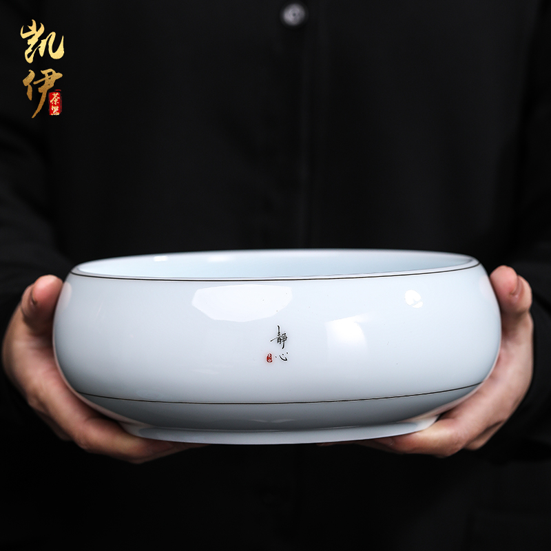 Kaolin white porcelain tea wash to kung fu tea tea accessories cup for wash writing brush washer wash tea ceramic large tea