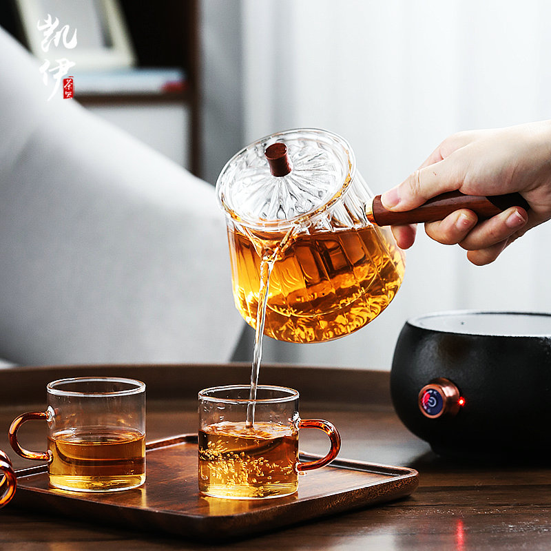 Thickening of the heat - resistant glass tea tea set suit Japanese glass teapot electric TaoLu boiled the teapot tea cup home