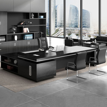 Boss desk Simple modern office furniture Presidents desk Computer desk Managers desk Supervisors desk Large desk table and chair combination