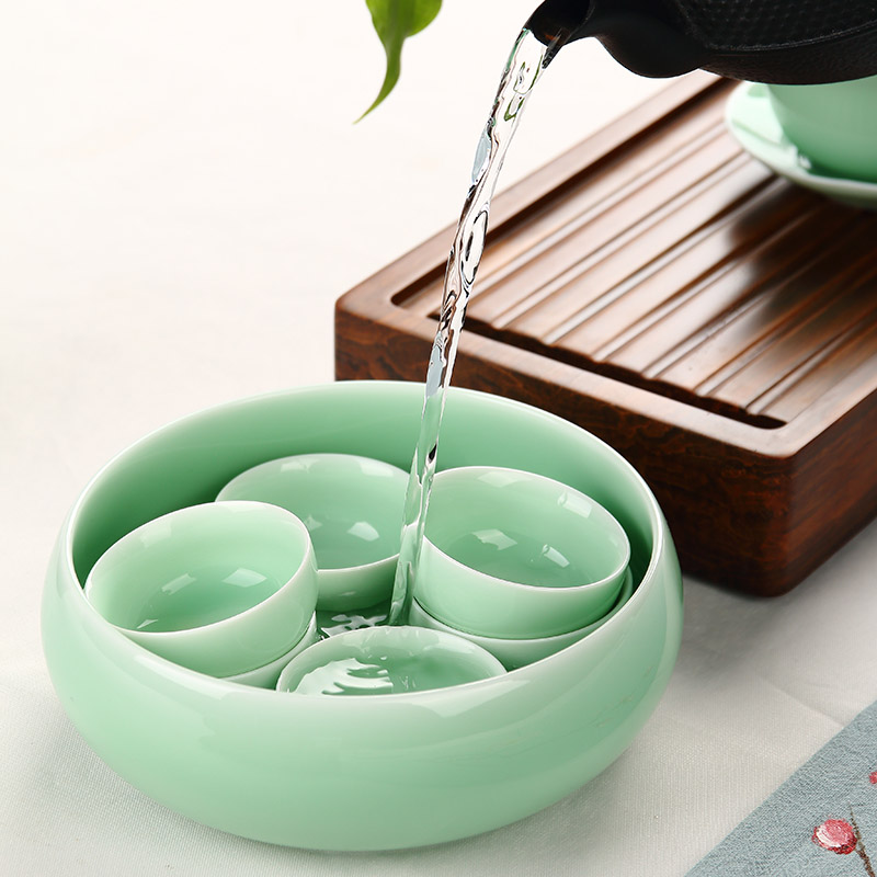 Creative carp celadon tea to wash to the ceramic bowl washing pen kung fu tea tea accessories washing bowl size