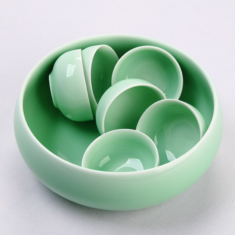 Creative carp celadon tea to wash to the ceramic bowl washing pen kung fu tea tea accessories washing bowl size