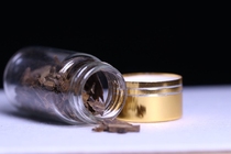 Boutique Vietnamese black oil old stock with water crushed and smoky