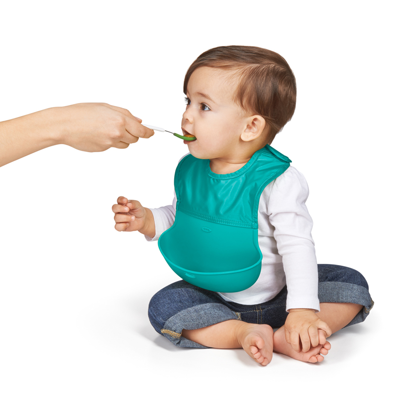 oxo aoxiu silicone bib baby waterproof eating baby feeding saliva bib rice poet artifact super soft and portable