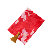 Luo Yis family wedding paper towel set Longfeng in Chinese cloth art drawing paper collecting bag red festive decorated paper towel box