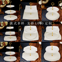 European style three-layer fruit plate creative living room multi-layer cake shelf Nordic afternoon tea dessert table dessert tray tray