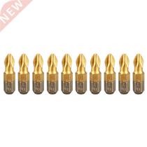 10pcs set 25mm Screwdriver Bits 1 4 Inch Titanium Coated Ant