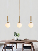Nordic style restaurant single-head small chandelier Modern simple dining room bar light creative personality bedroom bedside loft light