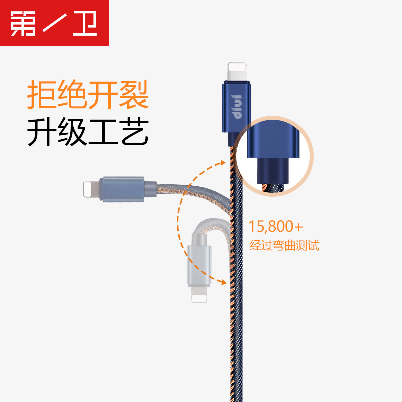 第一卫 iPhone6数据线苹果5手机7p充电器2米sp短6s加长5s快充plus产品展示图1