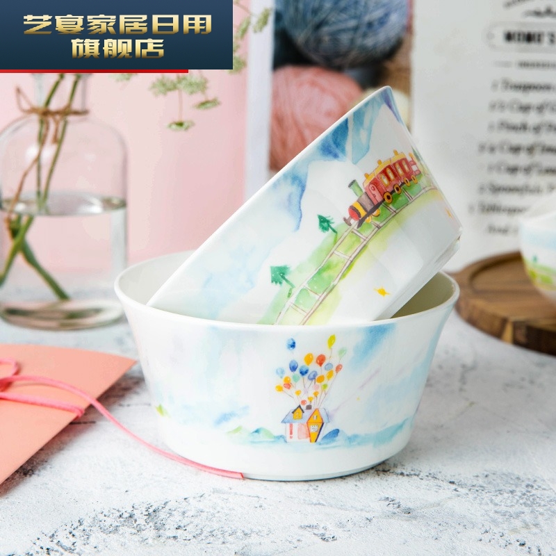 Dishes suit household creative restaurant tableware suit nice cartoon Dishes of jingdezhen ceramic dish bowl