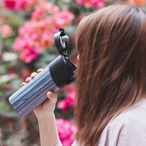 Denmark PO wood grain insulation cup tea water separation inverted 304 stainless steel vacuum creative flip handy cup