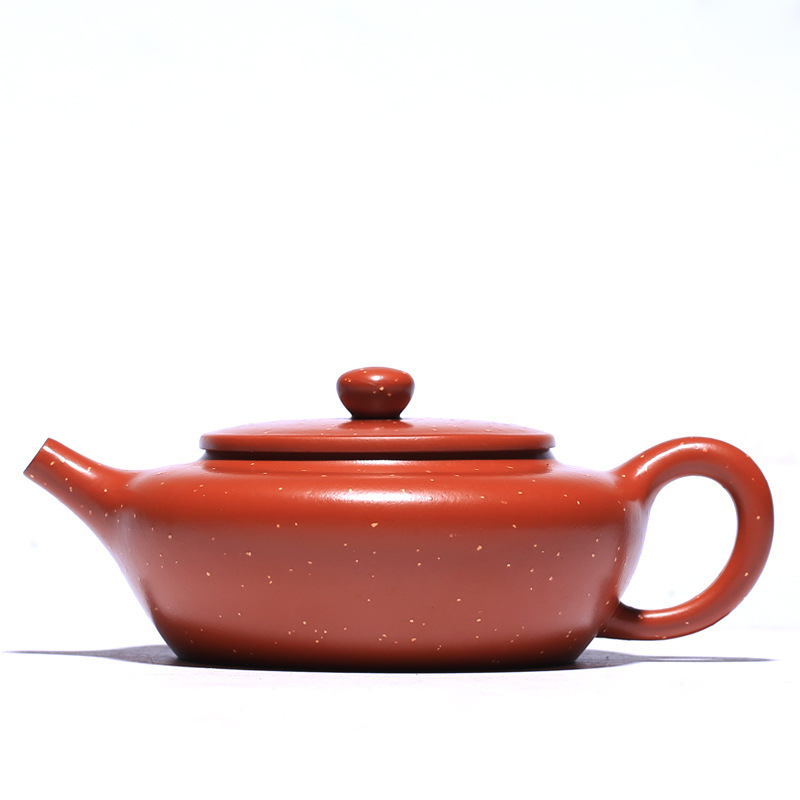 Yixing masters are it pure manual teapot household utensils home sect old undressed ore material high - grade dragon blood sand tea set