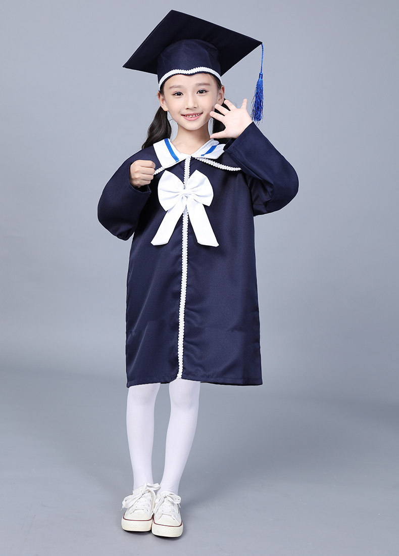 幼儿园儿童小博士服毕业照礼服演出服男女童小学生学士服表演服装_挖