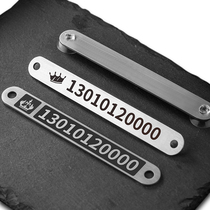 Crown mobile phone card car car car car non-stick brass stainless steel temporary parking number card
