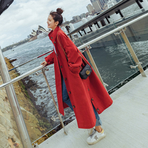 chic knee long trench coat female 2021 Spring and Autumn New Korean loose size BF single breasted coat coat