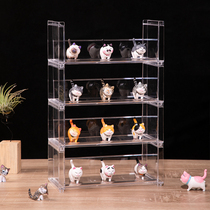 Desktop high transparent building block model doll hand display box makeup skin care product rack cabinet tidy storage box