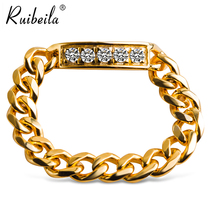 Personality chain 18K gold diamond ring men and women couples ring simple atmosphere diamond gold ring tail ring tide