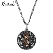 ruibeila925 silver asuka gods eye hip hop hip hop necklace pendant old couple Thai silver