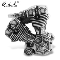 ruibeila Harley Engine Pendant European and American Personality Mens Locomotive Engine Necklace 925 Thai Silver Retro Tide