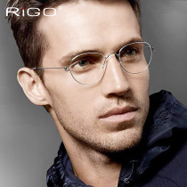 New B titanium myopia glasses mens and women frame ultra light retro glasses frame round pure titanium glasses frame round frame