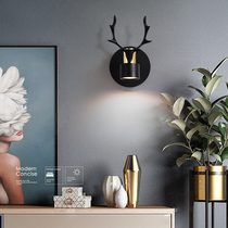 Nordic light luxury antler led bedroom wall lamp Bedside aisle reading lamp Background wall engineering personality wall lamp