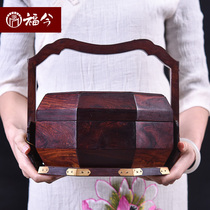 Red Wood Large Red Acid Branches Suitcases Ancient Retro Food Boxes Chinese Wedding wedding Baskets Wood Meal Kit Antique Snack Basket