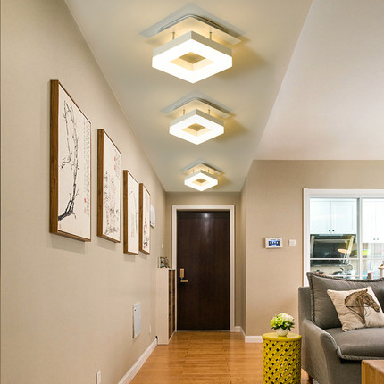 玄关灯走廊现代简约过道门厅吸顶灯led进门入户阳台创意个性灯具