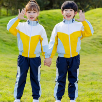 Kindergarten garden clothes three-piece spring and autumn clothes childrens class clothes teacher school uniform set primary school students autumn sports new