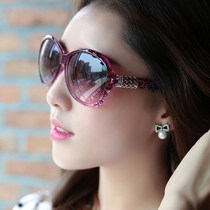 Sunglasses female summer seaside star glasses 2021 new anti-ultraviolet strong light sun glasses round face Korean version of net red