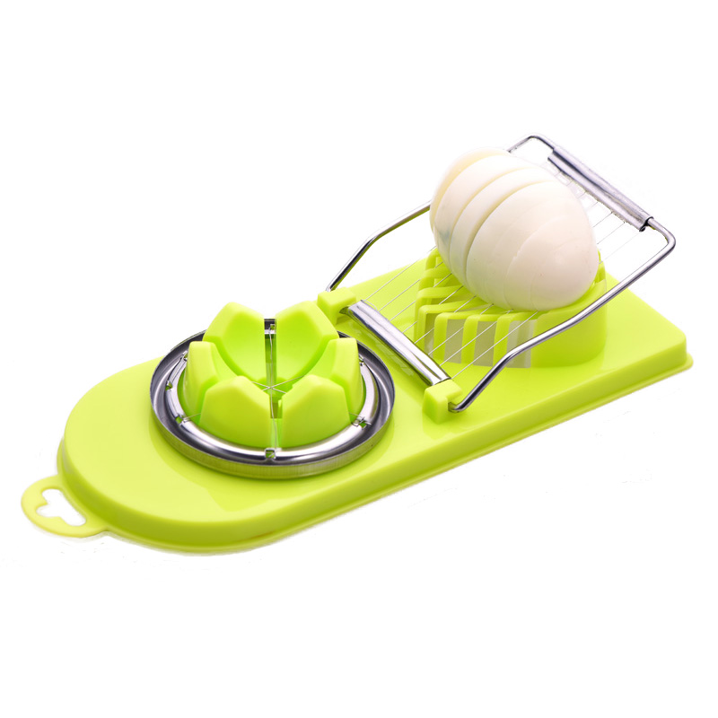 egg cutter multifunctional two in one loose pattern egg slicing kitchen plastic stainless steel egg cutter