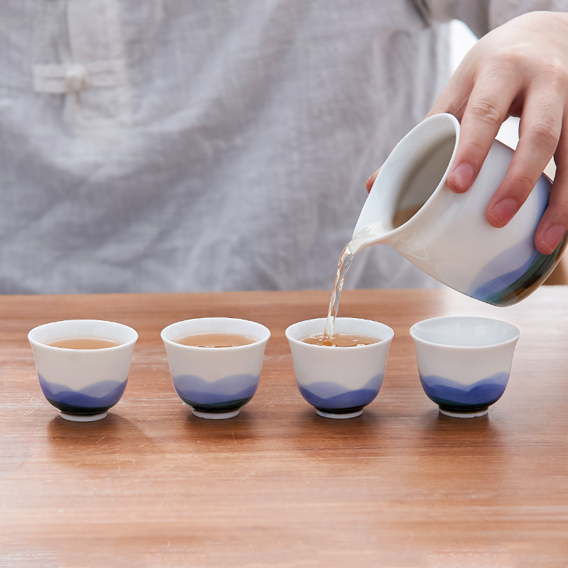 Qiu time household ceramics hand - made kung fu masters cup sample tea cup white porcelain cups contracted a single individual cups cup