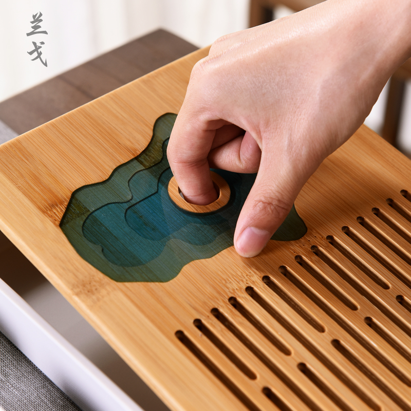 Having kung fu tea set suit small household small tea table set of tea accessories tea tray tray ceramic teapot teacup