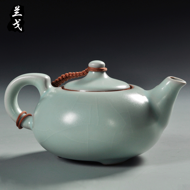 Having your up with azure slicing the teapot can raise your porcelain ceramic kung fu tea set household teapot large single pot
