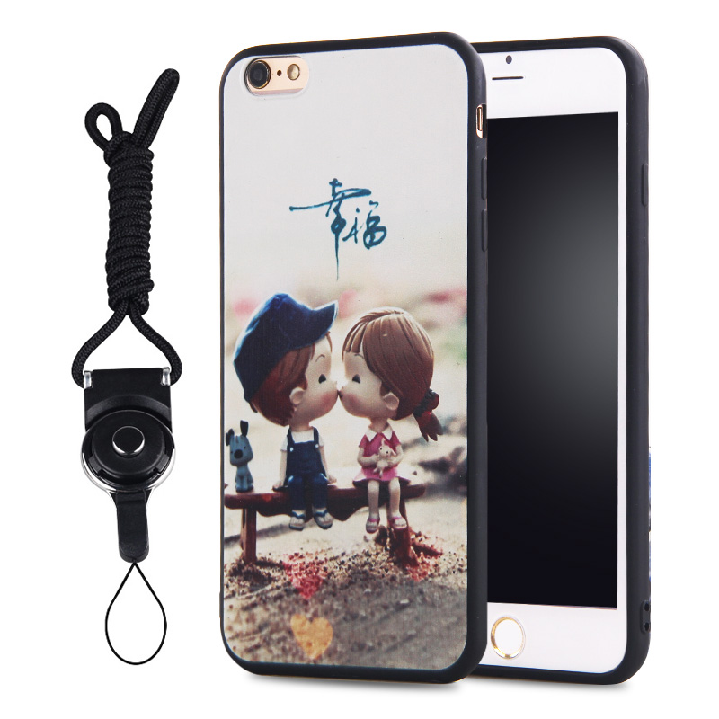 玄诺苹果6s手机壳iPhone6Splus手机保护壳浮雕套挂绳壳全包软壳产品展示图5