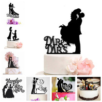Wedding Party MR MRS Cake Plugin Black Dessert Table Decoration Wedding Arrangement Courseware Romantic Wedding