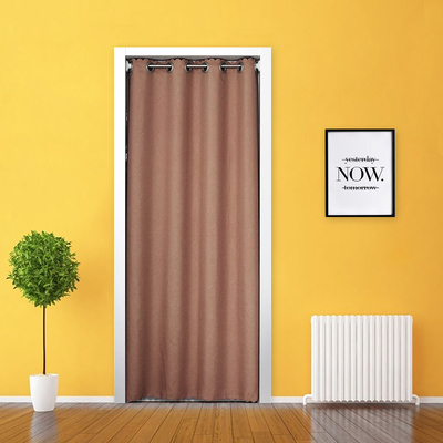 【送安装杆】家用免打孔门帘布艺