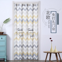 Net red door curtain partition curtain Home bedroom punch-free air conditioning anti-air conditioning fitting room Bathroom occlusion curtain decoration