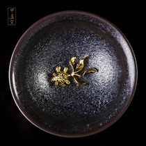 Jiacan kiln Li Jiadang Tianmu porcelain colorful tea cup Master Cup silver cup tea cup ceramic tea cup can be raised