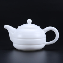Jia Zhan kiln Li Jia stack handmade white porcelain teapot Dehua white porcelain teapot kung fu tea set ceramic bubble teapot
