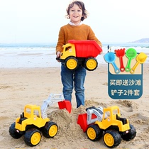 Beach engineering car set Childrens excavator toy car boy excavator forklift Dump truck bulldozer Excavator