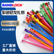 Color cable ties Nylon self-locking plastic strangled dog cable ties Factory direct industrial-grade strong cable ties