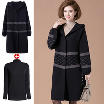 200 catty Mama Autumn winter clothing Thickened Cashmere Dresses Womans Long section Seniors Foreign Air Weaters Fur Coats