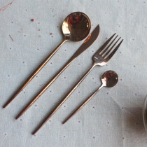 Stainless Steel Knife Fork Spoon Suit 304 UEFA Western Dining Fork Steak Knife Soup Spoon Sweet Spoons Tea Spoon Dessert Knife Commercial