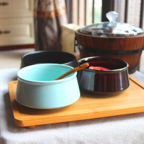 Ceramic Bowl Necking Sauerkraut BOWL DAY STYLE COLOR GLAZED BOWL PET BOWL DESSERT BOWL DRUM-SHAPED SOUP BOWL MULTI-SPEC.