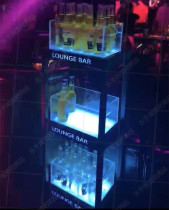 LED glowing Champagne wine cabinet three-layer luminous wine holder glowing wine holder foreign wine base new wine rack