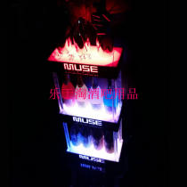 Bar glowing three tiered wine rack champagne display rack glowing black peach seat XO foreign wine rack beer bucket ice bucket